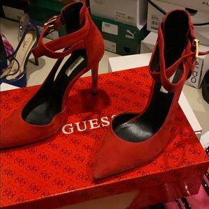Guess Red Suede Pumps